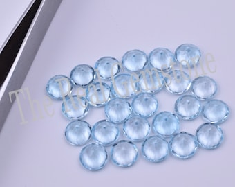 5mm Natürlicher Himmel Blautopas Facettiert Rund Edelstein | Blautopas kalibrierte lose Edelstein | Topas Edelstein Schmuck, Topas Ring Rund Edelstein