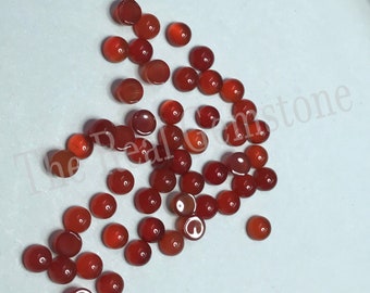 50 Pieces 2mm Orange Carnelian Smooth Round Cabochon | Carnelian Loose Cabochon | Carnelian Calibrated Loose Gemstone | Cabochon Jewelry