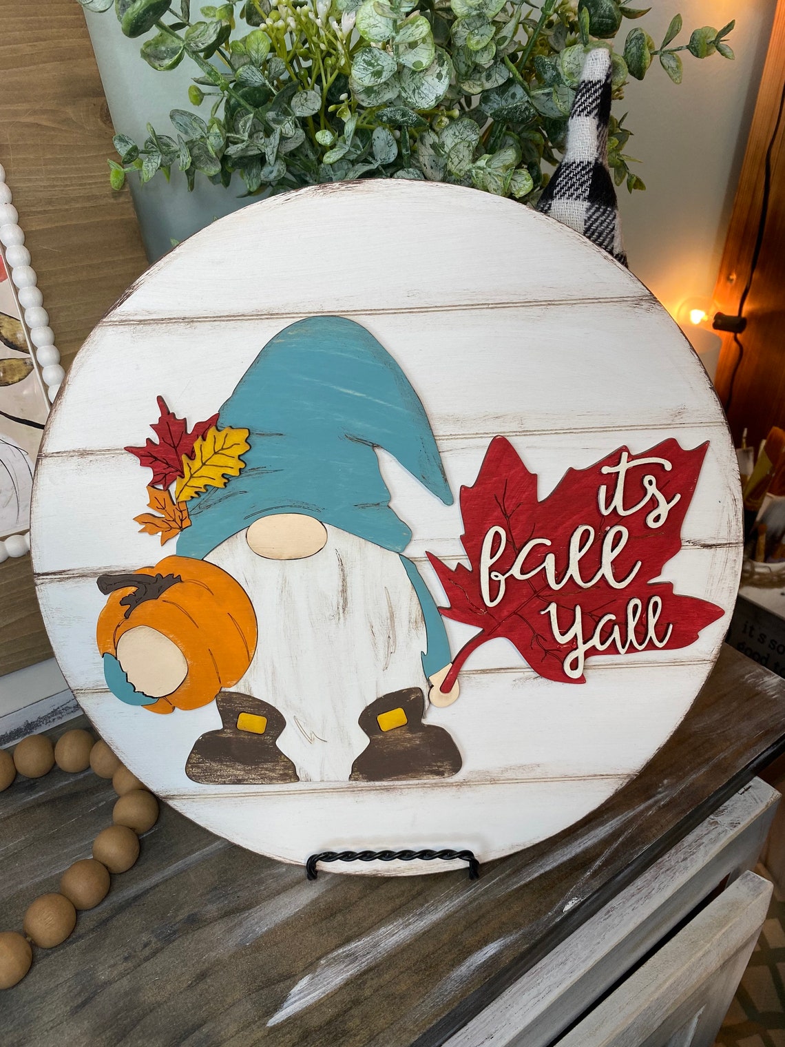 Fall DIY Gnome sign unfinished wood wooden gnome sign Wood Etsy