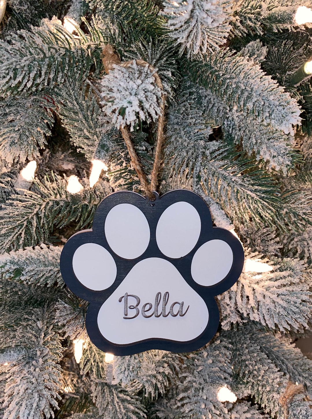 Personalized Paw Print Pet Ornament, Personalized Pet Ornament ...