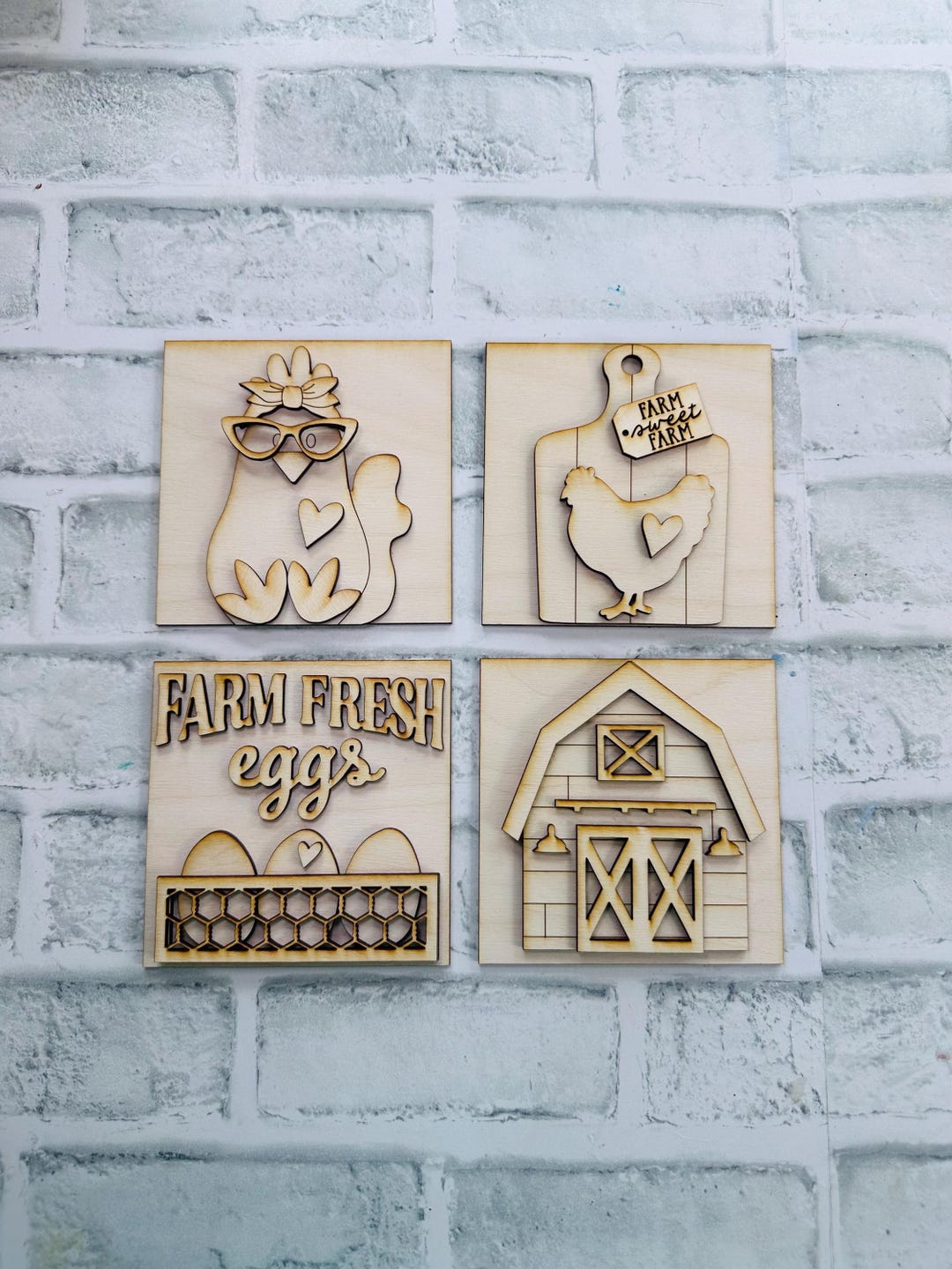 Tier Signs DIY Farmhouse Chicken Tier Tray Sign Kit, DIY Tier Tray Decor, DIY ...