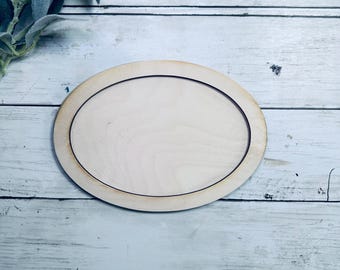 Oval Wooden Frame