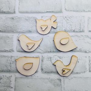 Primitive Bird Cutouts set of 5