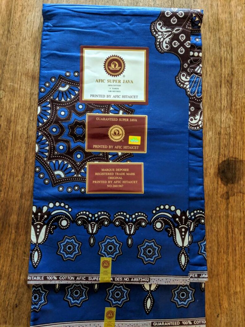 Blue /& White Patterned Chitenge