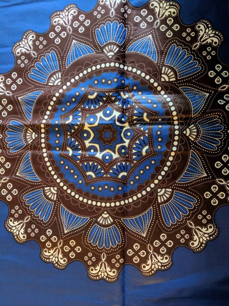 Blue /& White Patterned Chitenge