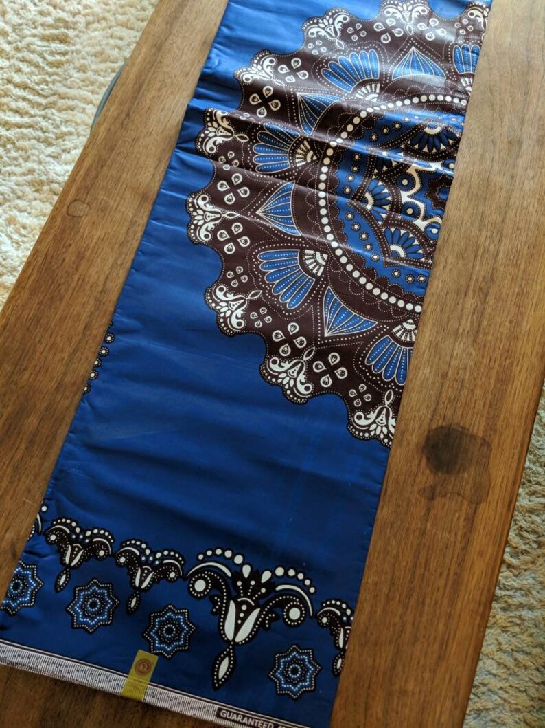 Blue /& White Patterned Chitenge