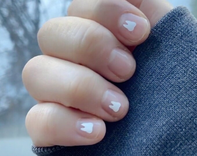 Tooth Nail Sticker, Tooth Nail Decal, Tooth Nail Art, Dental Nail Sticker, Dental Nail Decal