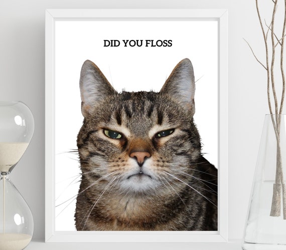 Did You Floss Funny Printable Bathroom Art Printable Wall | Etsy