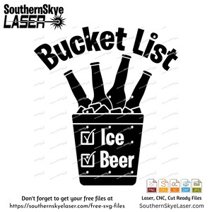 Bucket List svg, png, ai, dxf, jpg cricut, silhouette, glowforge, laser, CNC cut file.
