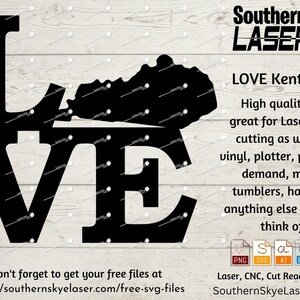 Kentucky Love svg, png, ai, dxf, jpg file. Great for glowforge, cricut and silhouette as well as laser and CNC engraving