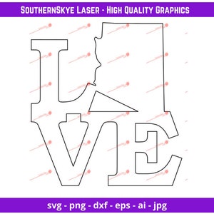 Arizona Love svg, png, ai, dxf, jpg file. Great for glowforge, cricut and silhouette as well as laser and CNC engraving