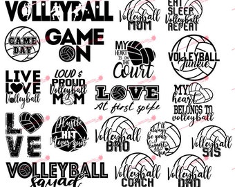 Volleyball SVG Bundle, Laser Cut Files (Digital Download)