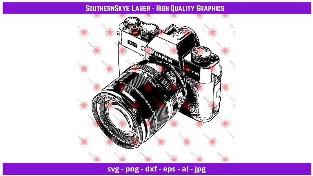 Camera (svg, Png, Dxf, Jpg) File for Cricut, Glowforge - Etsy UK