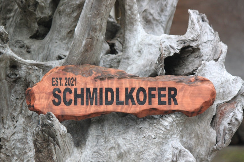 Redwood Address Sign Live Edge Redwood Slab Laser Engraved Etsy