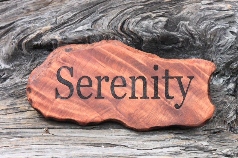 Redwood Address Sign Live Edge Redwood Slab Laser Engraved Etsy