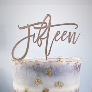 Zahl Cake Topper | Geburtstag-Kuchen-Deckel | Fünfzehn Sixteen Cake Topper | Kuchen Dekoration