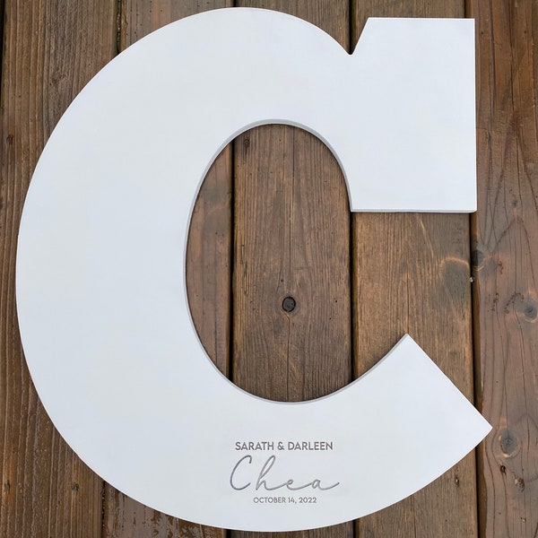 Wooden Letter Guest Book Etsy