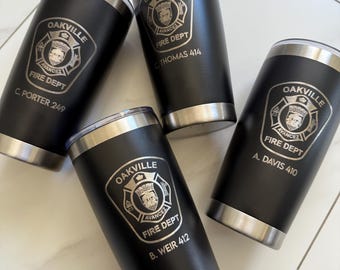 Vaso de 20 oz con grabado personalizado: regalo para bomberos y socorristas