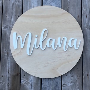 Personalisiertes Namensschild für das Kinderzimmer: Minimalistisches Boho-Dekor