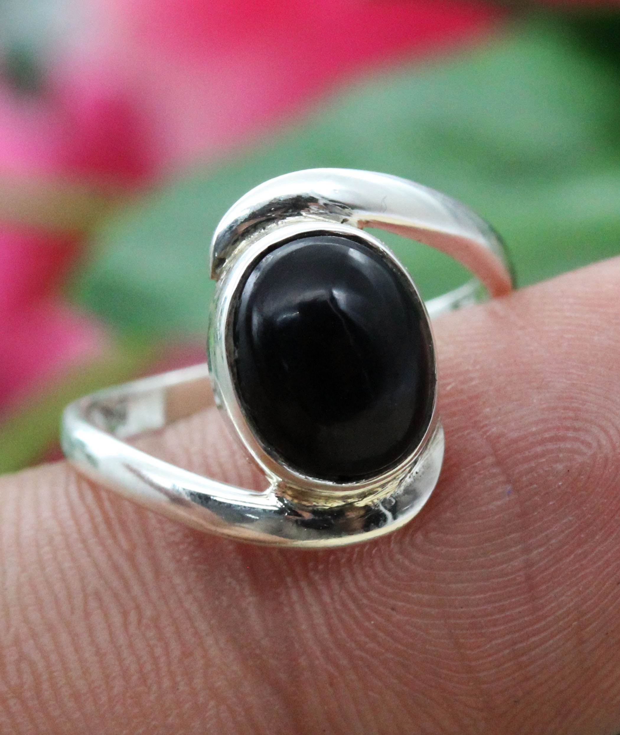 Black Onyx 925 Silver Ring(サイズ調節リング, 2 COLOR) il_fullxfull.3678635977_g1yh.jpg