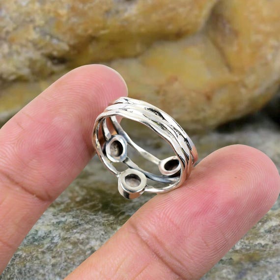 925 Solid Sterling Silver Moonstone Ring/designer Women's