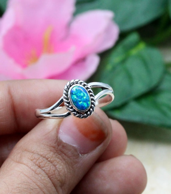 925 Silver Ring Doublet Opal Ring Opal Jewelry Gemstone Ring