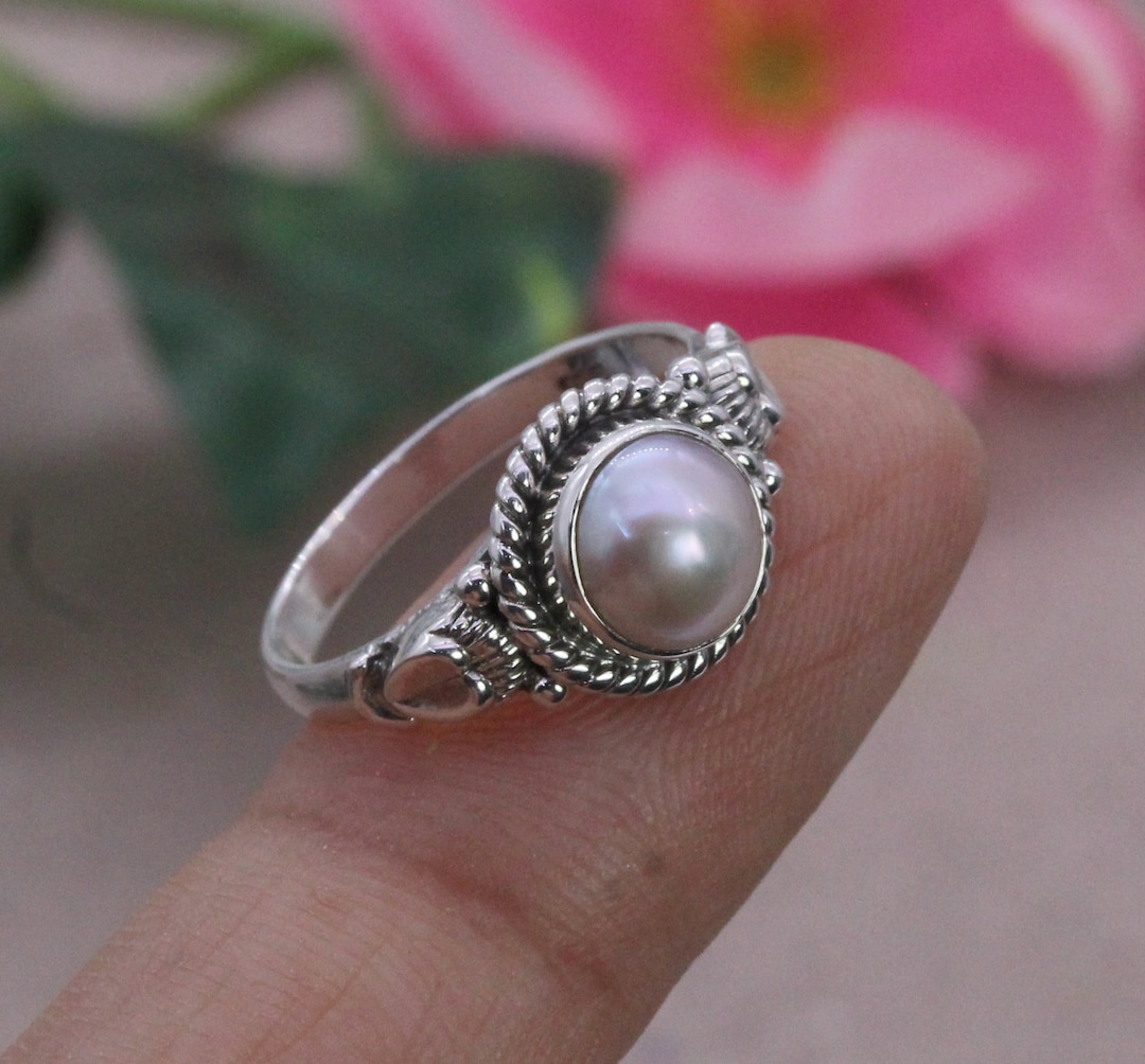 アパレル通販サイトランキング Silver 925 Ring Ring Stacking / Ring Promise / Pearl / アクセサリー