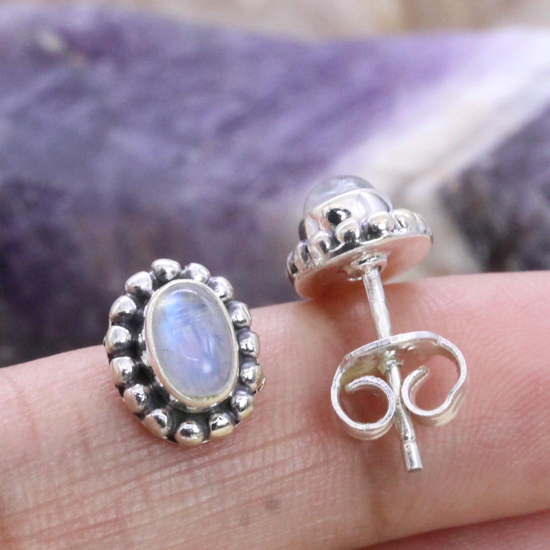 ConBo ムーンストーンピアス レディース 925スターリングシルバー 守護天使イヤリング ムーンストーンエンジェルイヤリング インフィニティエンジェルイヤリ : StoryMidir ピアス ムーンストーン スタッドピアス