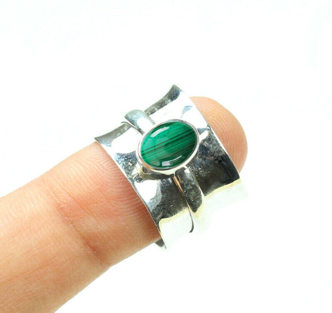 Anello Con Spinner Solido Realizzato A Mano Con Fascia Per Il - Foto 4