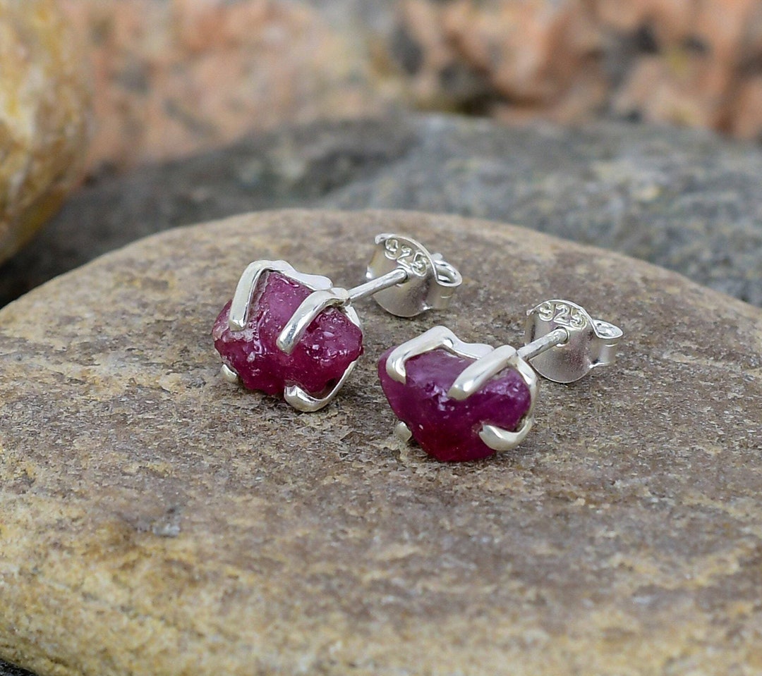 Orecchino di cavallo selvaggio naturale, orecchino fatto a mano, orecchino con pietre preziose, orecchino in argento sterling 925, regalo per lei, regalo di compleanno, orecchino pendente - Italia