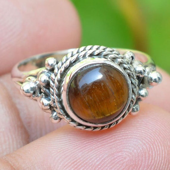 SILVER925 TIGER EYE DESIGN RING/シルバー/リング 925 Silver Ring, Tiger Eye Ring, Designer Ring, Womens Ring