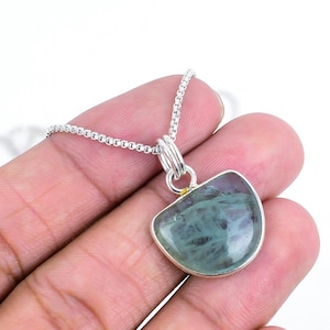 925 Sterling Silver Aquamarine Gemstone Pendant/Aquamarine Jewellery/Trendy Christmas Gift/Royal Elegant Jewellery/Special Gift For Wife