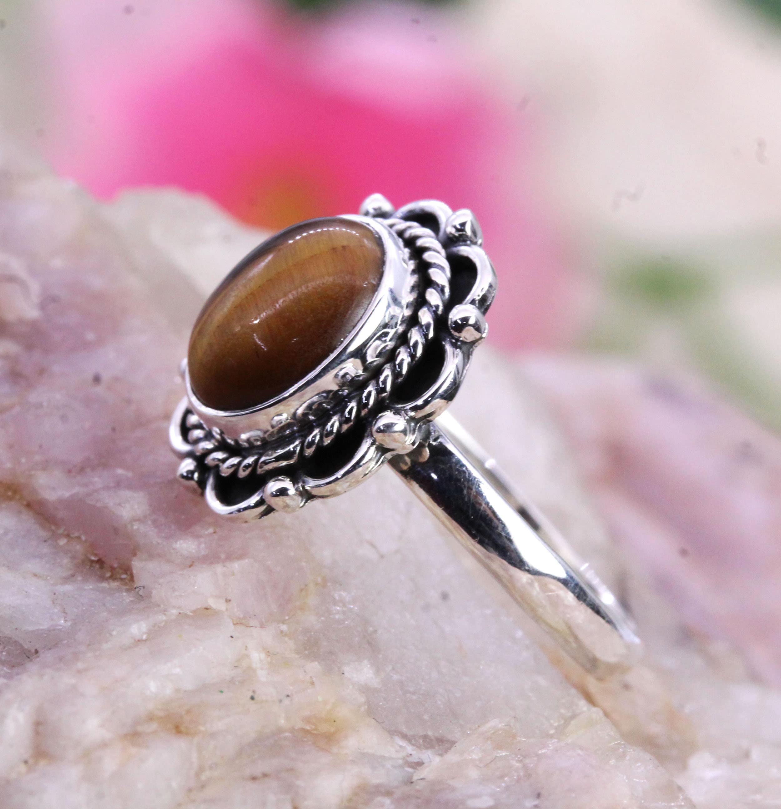 925 Silver Ring, Tiger Eye Ring, Designer Ring, Womens Ring