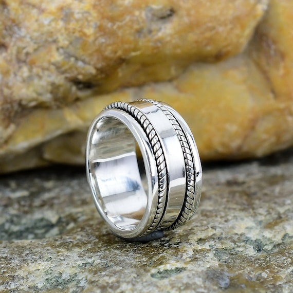 STROLLGIRL Anillo De Plata 925 Con Texto En Inglés "I Love You" Grabado De Plata De Ley Ajustable Para Madre, Hija, Hermana, Metal