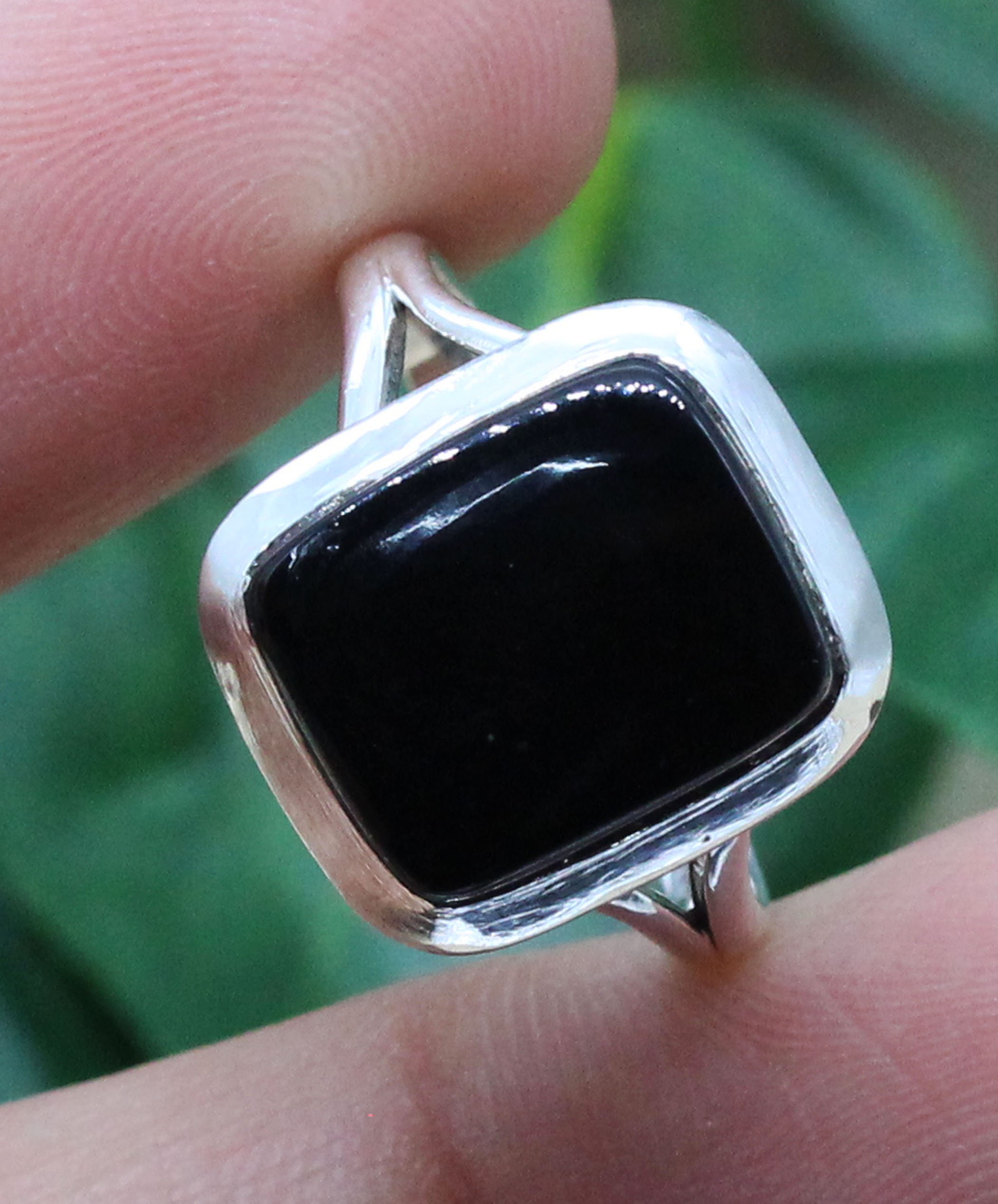 925 Silver Ring / Black Onyx / Big Huge Ring / Womens Rings Bands /  Designer Ring / Pentagon Black Onyx/ Customized Ring Size J TO Z - Etsy