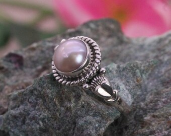 925 Silver Ring / Pearl / Promise Ring / Stacking Ring