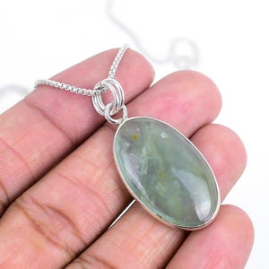 925 Sterling Silver Aquamarine Gemstone Pendant/Aquamarine Jewellery/Trendy Christmas Gift/Royal Elegant Jewellery/Special Gift For Wife