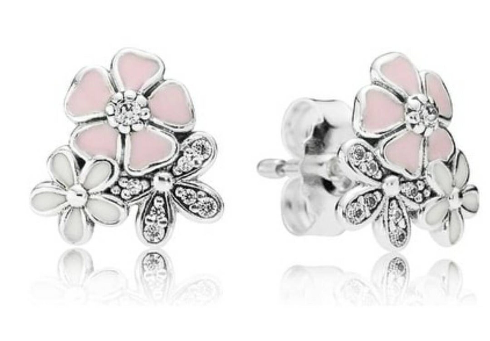 Pandora S925 ALE Poetic Blooms Stud Earrings | Etsy