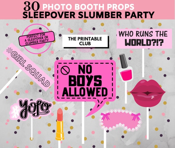 Sleepover Slumber Party Slumber Party Props Sleepover Etsy