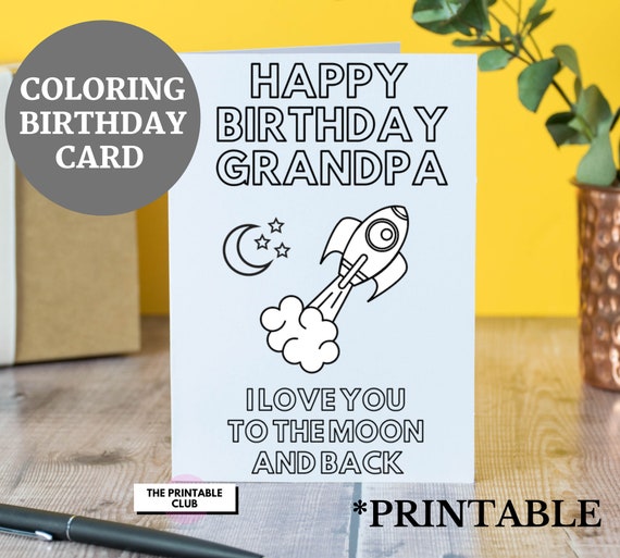 Download Birthday Card For Grandpa From Kids Gift For Grandfather Etsy