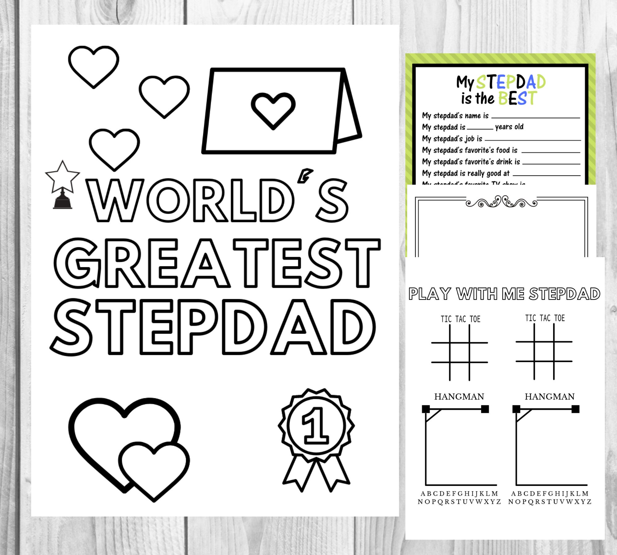 Stepdad Card Stepdad Father's Day Best Stepdad Ever | Etsy