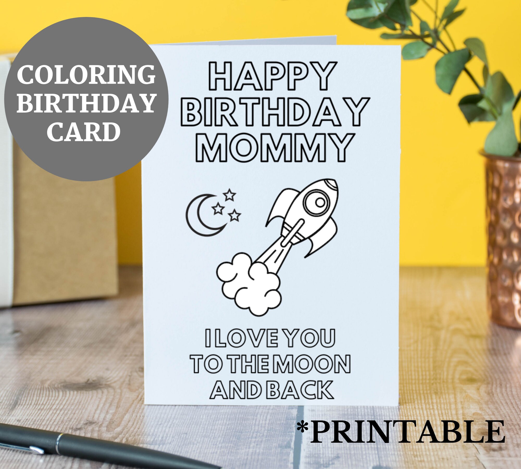 gift for mom birthday card for mom from kids birthday card etsy