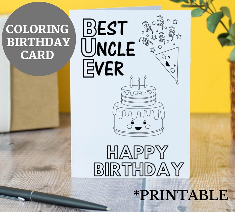 birthday card for uncle best uncle ever birthday card uncle etsy
