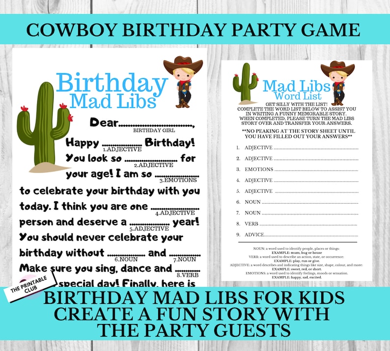 Cowboy Birthday Social gathering, Cowboy Celebration Match, Birthday Outrageous Libs, Boys Birthday Sport, Birthday Bash Recreation, Birthday Get together Video game, Cowboy photo regarding Happy Birthday Mad Libs Printable titled Cowboy Birthday Get together, Cowboy Occasion Match, Birthday Ridiculous Libs, Boys Birthday Recreation, Birthday Get together Game, Birthday Bash Video game, Cowboy