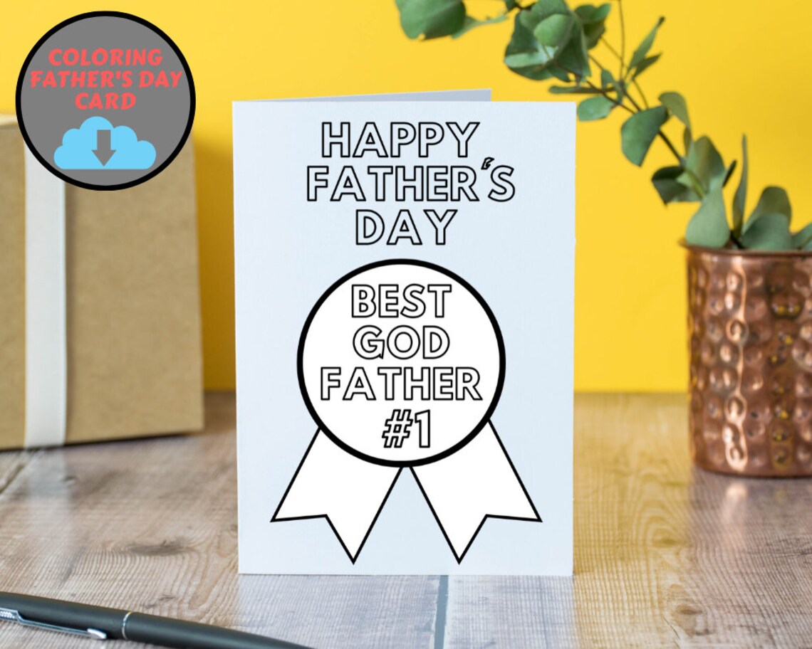 Father's Day For Godfather Father's Day Card From | Etsy