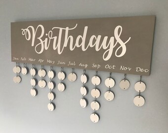 Wall Mounted Family Birthday Chart