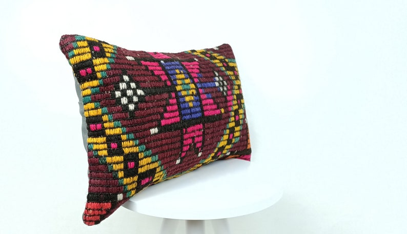 12x20 Kilim Pillow Aztec Pillow Geometric Pillow Home Decor Pillow E544 Cushion Cover Throw Pillow Brown Pillow Oriental Pillow