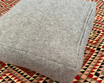 Pure Wool, Floor Cushion Cover, Pouf Cushion Cover, Wool Cushion Cover, Natural Wool, Ottoman Cover, Footstool Cover, Bench Cushion Cover