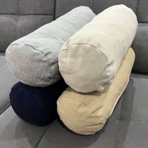 Linen Bolster Cover, Custom Made Bolster, 100% Linen, Linen Bolster, Natural Pillow, Natural Pillow Cover, Roll Pillow, Pure Linen