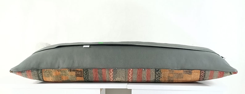 Turkish Kilim Pillow A1095 Cushion Cover 12x36 Bohemian Kilim Pillow Throw Pillow Decorative Kilim Pillow 12x36 Bohemian Pillow